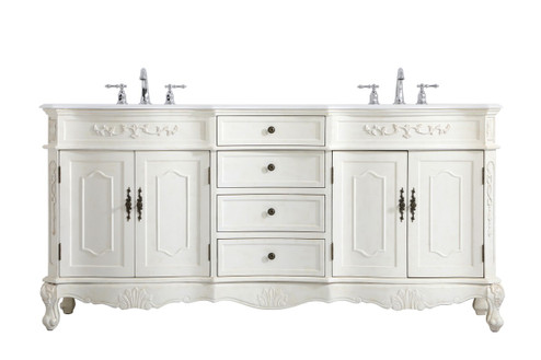 Danville Double Bathroom Vanity in Antique white (173|VF10172DAW-VW)