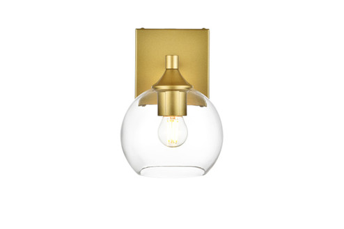Foster One Light Bath Sconce in Brass and Clear (173|LD7308W6BRA)