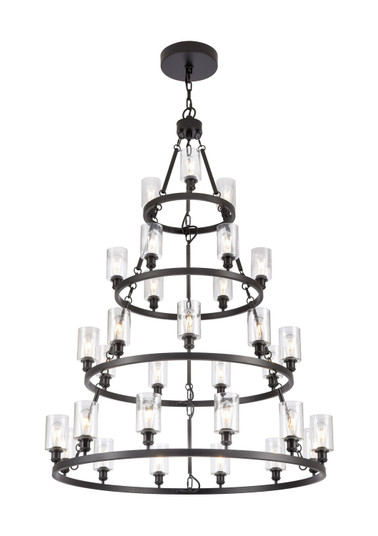 Ballston 30 Light Chandelier in Matte Black (405|820345-BK-G804) Ballston 30 Light Chandelier in Matte Black (405|820345-BK-G804)