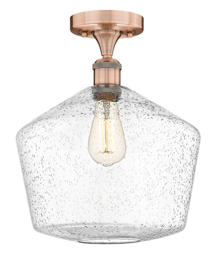 Edison One Light Semi-Flush Mount in Antique Copper (405|616-1F-AC-G654-12)