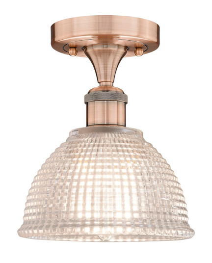 Edison One Light Flush Mount in Antique Copper (405|616-1F-AC-G422)