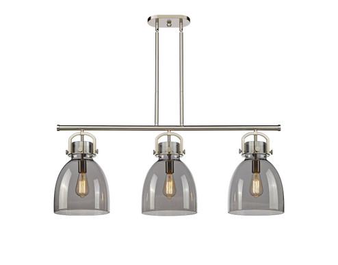 Downtown Urban Three Light Island Pendant in Satin Nickel (405|410-3I-SN-G412-10SM)