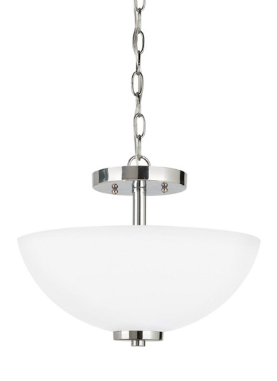 Oslo Two Light Semi-Flush Convertible Pendant in Chrome (1|77160EN3-05)