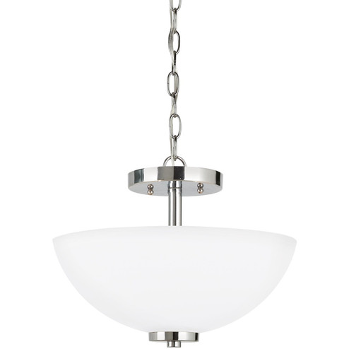 Oslo Two Light Semi-Flush Convertible Pendant in Chrome (1|77160EN3-05)