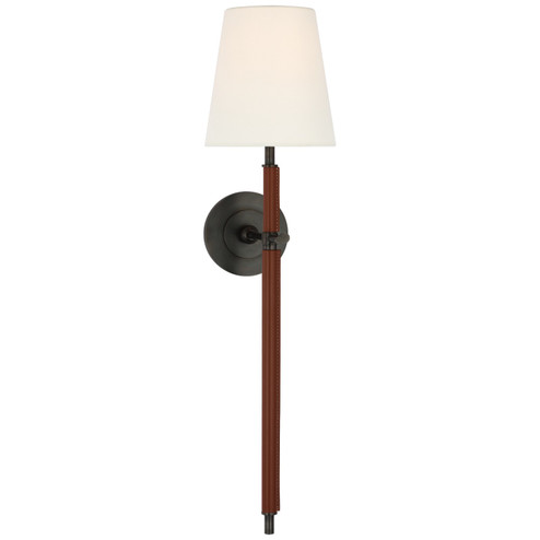 Bryant Wrapped LED Wall Sconce in Bronze and Saddle Leather (268|TOB 2582BZ/SDL-L)