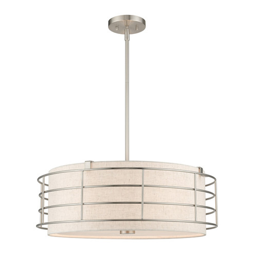 Blanchard Five Light Pendant Chandelier in Brushed Nickel (107|55115-91)