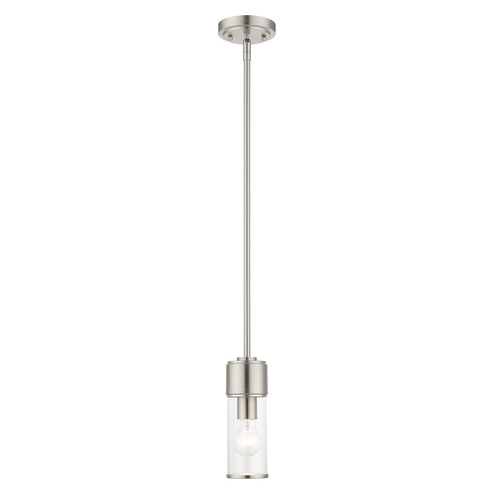 Quincy One Light Mini Pendant in Brushed Nickel (107|17140-91)