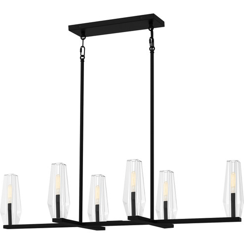 Malamute Six Light Linear Chandelier in Matte Black (10|MUT640MBK)