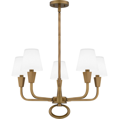 Mallory Five Light Chandelier in Weathered Brass (10|MAO5026WS)