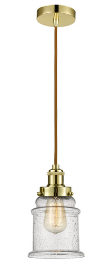 Edison One Light Mini Pendant in Gold (405|100GD-10CR-1H-GD-G184)