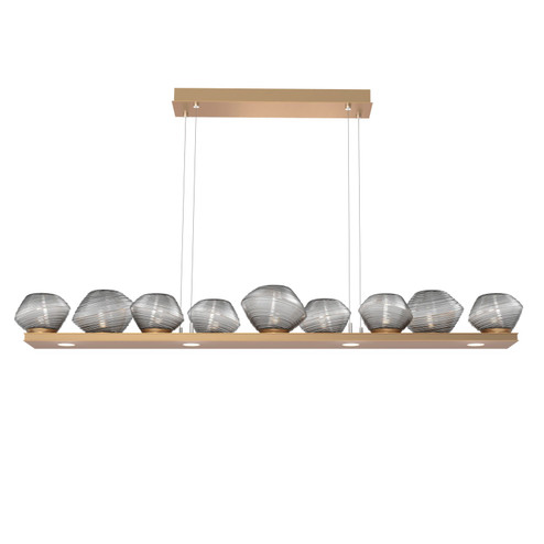 Mesa LED Linear Suspension in Novel Brass (404|PLB0089-0C-NB-S-CA1-L3) Mesa LED Linear Suspension in Novel Brass (404|PLB0089-0C-NB-S-CA1-L3)