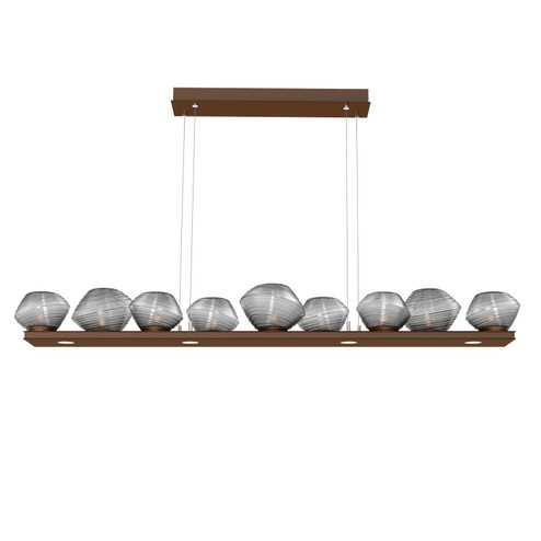 Mesa LED Linear Suspension in Burnished Bronze (404|PLB0089-0C-BB-S-CA1-L3)