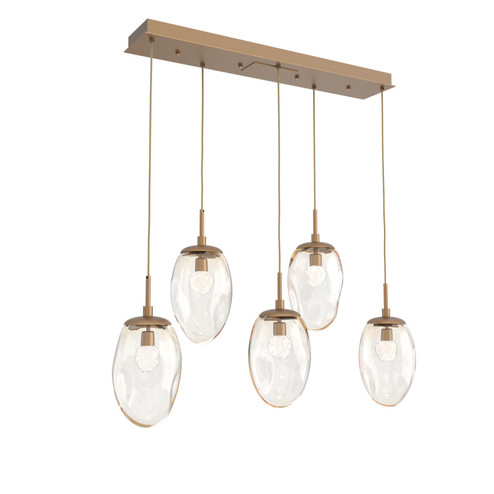 Meteo LED Pendant in Novel Brass (404|PLB0067-05-NB-FA-C01-L1)