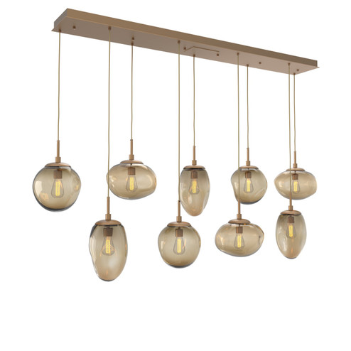 Cosmos Nine Light Pendant in Novel Brass (404|PLB0065-09-NB-B-C01-E2)