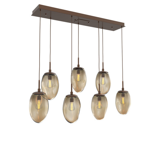 Meteo Seven Light Pendant in Burnished Bronze (404|PLB0063-07-BB-B-C01-E2)