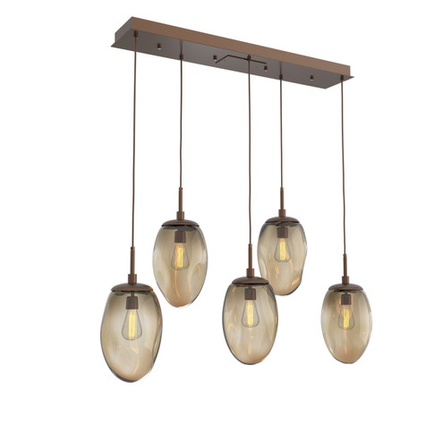 Meteo Five Light Pendant in Burnished Bronze (404|PLB0063-05-BB-B-C01-E2)