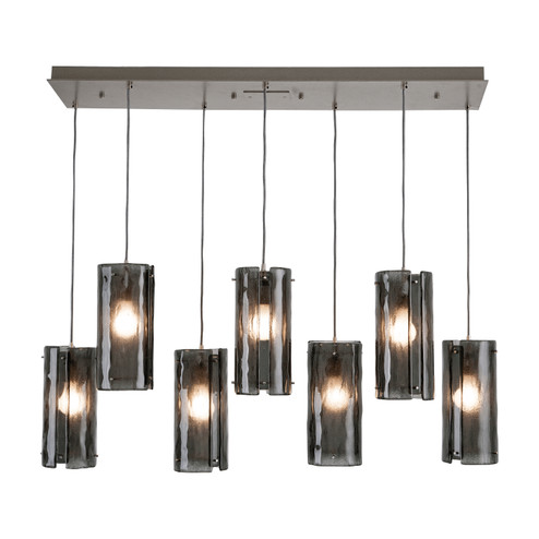 Textured Glass Seven Light Pendant in Classic Silver (404|PLB0044-07-CS-FG-C01-E2)