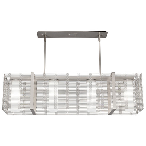 Downtown Mesh LED Linear Suspension in Classic Silver (404|PLB0020-74-CS-F-001-L1)