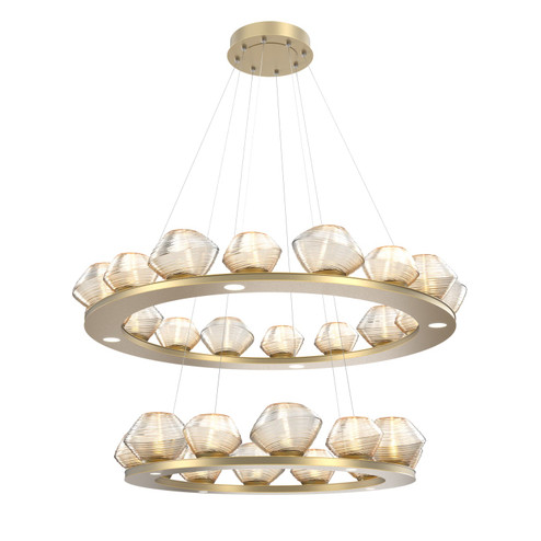Mesa LED Chandelier in Gilded Brass (404|CHB0089-2B-GB-A-CA1-L3)