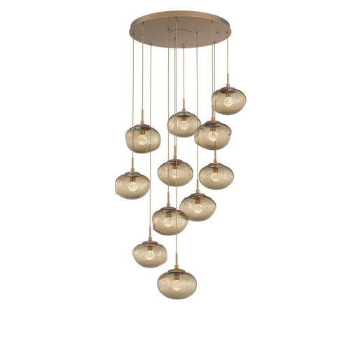 Nova LED Pendant in Novel Brass (404|CHB0068-11-NB-ZB-C01-L3)