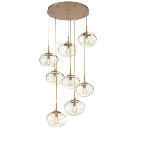 Nova Eight Light Pendant in Novel Brass (404|CHB0064-08-NB-A-C01-E2)