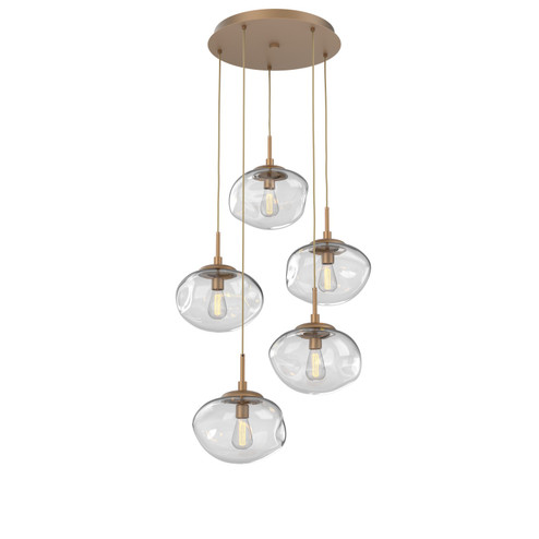 Nebula Five Light Pendant in Novel Brass (404|CHB0064-05-NB-C-C01-E2)