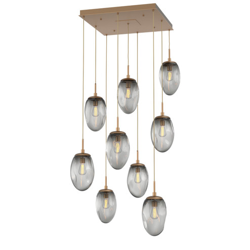 Meteo Nine Light Pendant in Novel Brass (404|CHB0063-09-NB-S-C01-E2)