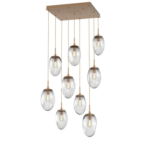 Meteo Nine Light Pendant in Novel Brass (404|CHB0063-09-NB-C-C01-E2)