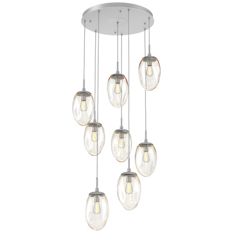 Meteo Eight Light Pendant in Classic Silver (404|CHB0063-08-CS-A-C01-E2)