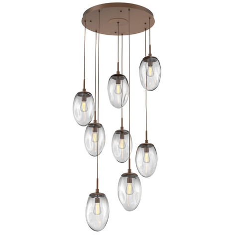 Meteo Eight Light Pendant in Burnished Bronze (404|CHB0063-08-BB-C-C01-E2)