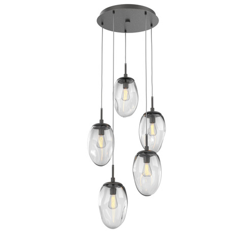 Meteo Five Light Pendant in Graphite (404|CHB0063-05-GP-C-C01-E2)