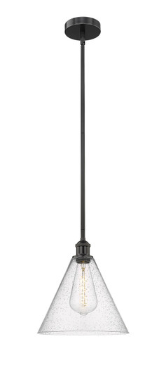 Edison One Light Mini Pendant in Matte Black (405|616-1S-BK-GBC-124)