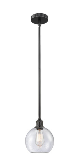 Edison One Light Mini Pendant in Matte Black (405|616-1S-BK-G124-8)