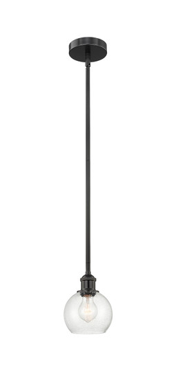 Edison One Light Mini Pendant in Matte Black (405|616-1S-BK-G124-6)