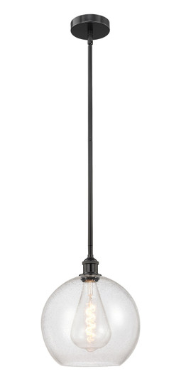 Edison One Light Mini Pendant in Matte Black (405|616-1S-BK-G124-12)