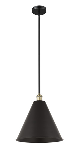 Edison One Light Mini Pendant in Black Antique Brass (405|616-1S-BAB-MBC-16-BK)