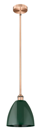 Edison One Light Mini Pendant in Antique Copper (405|616-1S-AC-MBD-9-GR)