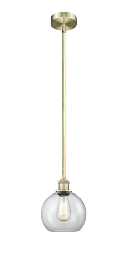 Edison One Light Mini Pendant in Antique Brass (405|616-1S-AB-G122-8) Edison One Light Mini Pendant in Antique Brass (405|616-1S-AB-G122-8)
