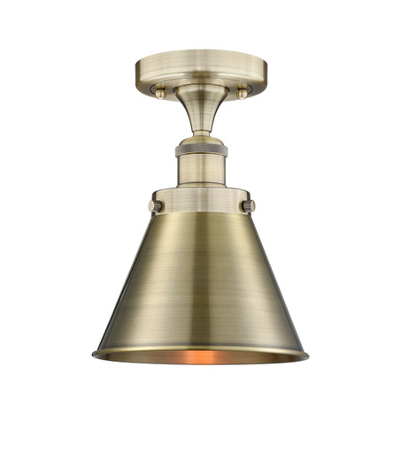 Edison One Light Semi-Flush Mount in Brushed Brass (405|616-1F-BB-M13-BB)