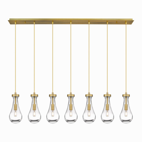 Downtown Urban LED Linear Pendant in Brushed Brass (405|127-451-1P-BB-G451-5CL)