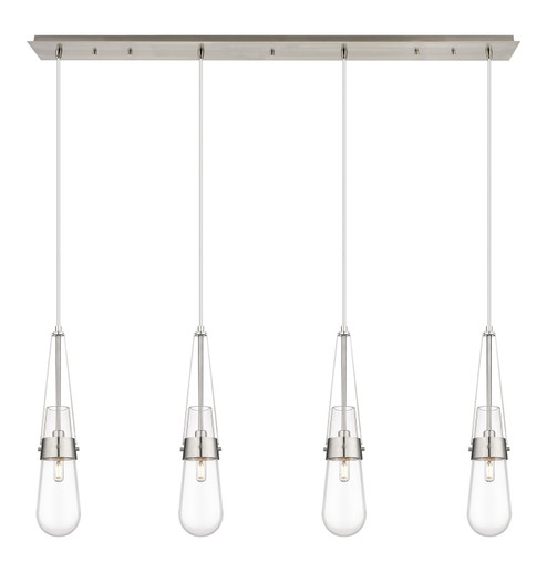 Downtown Urban LED Linear Pendant in Brushed Satin Nickel (405|124-452-1P-SN-G452-4CL)