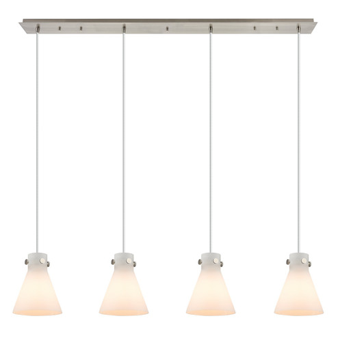 Downtown Urban Two Light Linear Pendant in Brushed Satin Nickel (405|124-410-1PS-SN-G411-8WH)