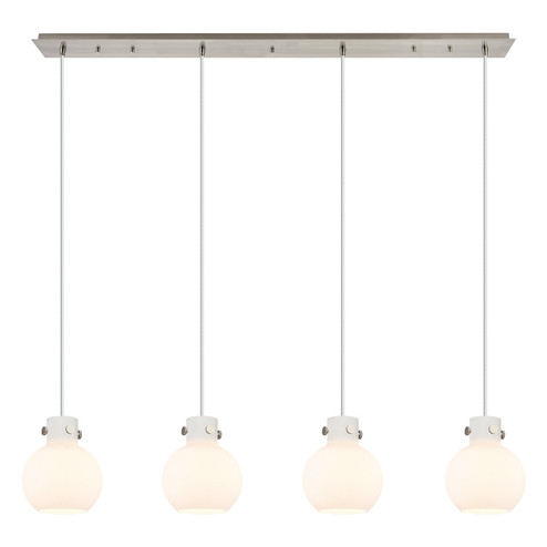 Newton LED Linear Pendant in Brushed Satin Nickel (405|124-410-1PS-SN-G410-8WH)