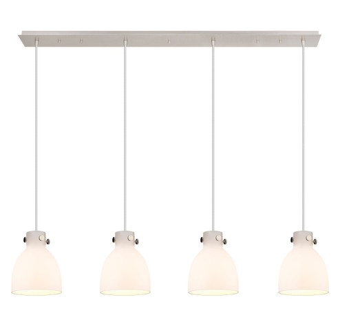 Downtown Urban Eight Light Linear Pendant in Polished Nickel (405|124-410-1PS-PN-G412-8WH)