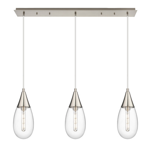 Downtown Urban LED Linear Pendant in Brushed Satin Nickel (405|123-450-1P-SN-G450-6CL)