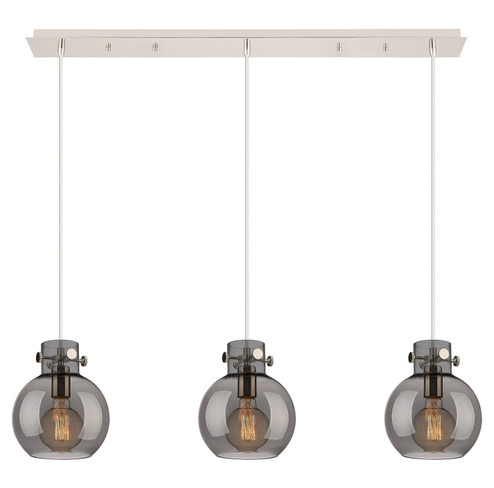 Newton Four Light Linear Pendant in Polished Nickel (405|123-410-1PS-PN-G410-8SM)