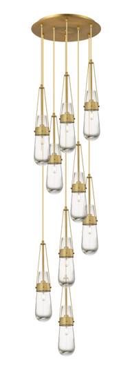 Downtown Urban Nine Light Pendant in Brushed Brass (405|119-452-1P-BB-G452-4CL)