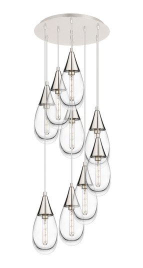 Downtown Urban Nine Light Pendant in Polished Nickel (405|119-450-1P-PN-G450-6CL)