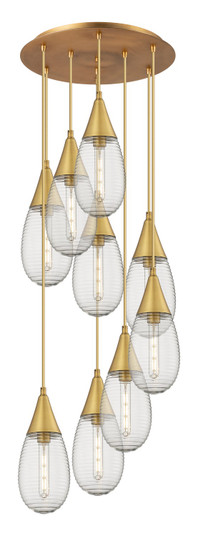 Downtown Urban Nine Light Pendant in Brushed Brass (405|119-450-1P-BB-G450-6SCL)