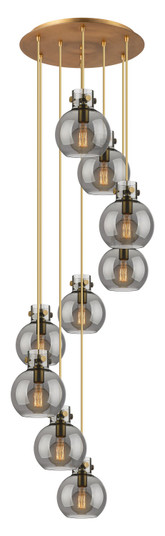 Newton Nine Light Pendant in Brushed Brass (405|119-410-1PS-BB-G410-8SM)
